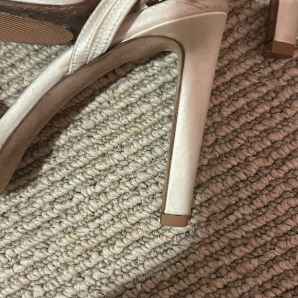 Jimmy Choo White Satin Heels Lilah 100 Satin Sandals - Wedding Bride Shoes - Picture 15 of 16